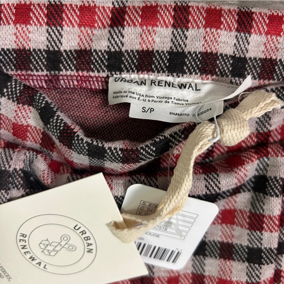 Urban Renewal Red and Black Plaid Pants - Picture 4 of 8